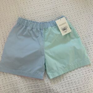 The Beaufort Bonnet Company Pastel Blue and Green Kids Shorts